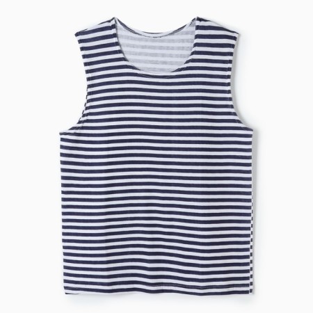 T -shirt men's vest, blue, size 48