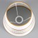 Lampshade e27 white-gold 25x25x19 cm