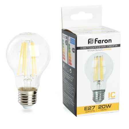 LED LED Feron, E27, 20 W, 175-265 V, white warm light