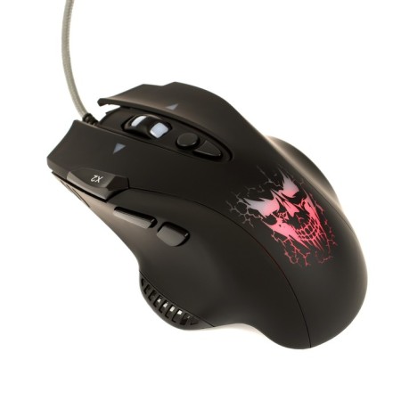 The mouse Qumo devastator m12, game, wired, 8 buttons, backlight, 3200 dpi, USB, black-2