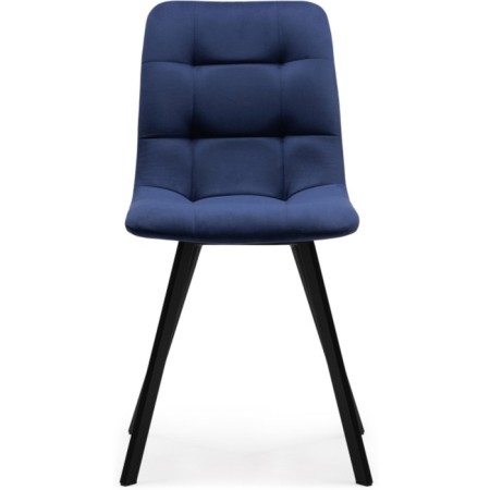Stool on a metal frame chilli metal/velor, black/blue 43.5x50x87.5 cm-1
