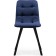 Stool on a metal frame chilli metal/velor, black/blue 43.5x50x87.5 cm
