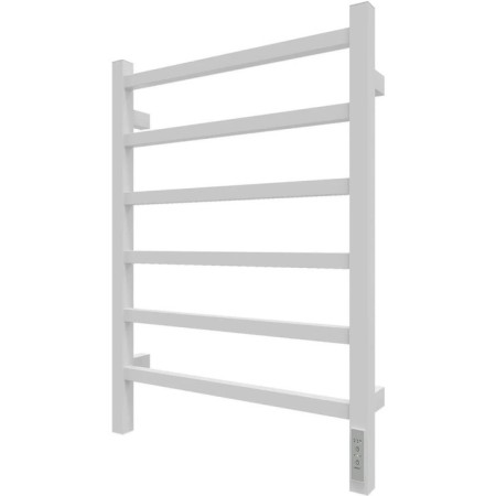 Electric towel Grois Alex, 400x600 mm, 6 crossbars, lower, white-1