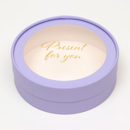 Box - tube 2 in 1, with a transparent lid "Lilac", 21 x 7 - 18 x 6 cm-3
