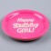 Disposable paper plate "Happy Birthday, Girl", doll, 18 cm