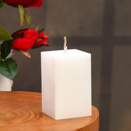 Decorative candle "cubic", 5x8 cm, white-1
