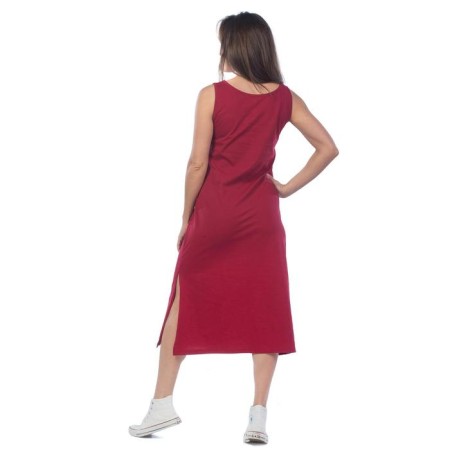 Female dress, size 44, burgundy color-4