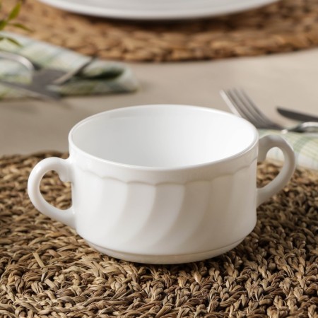 Trianon glass -ceramic broth, 300 ml, white color