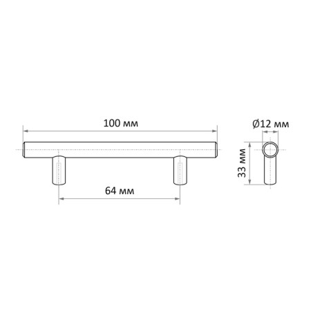 Cappio rating handle, lightweight, d = 12 mm, m/o 64 mm, gold color-8