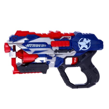 Blaster "Avenger", shoots with soft bullets, the color of white-blue-red-1
