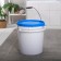 A bucket with a sealed lid, 20 l, white color