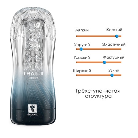 Masturbator Galaku Cup Midnight, in a hard case, gel silicone-7