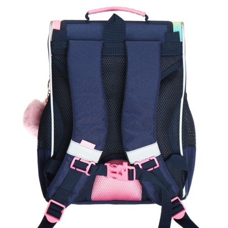 School standard, 33 x 25 x 13 cm, Grizzly, + bag for shoes, plush, blue-4