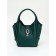 Bag Female Tout with zipper, dark green color