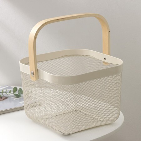 Universal Basket LADOM, 26.5 × 25.5 × 18 cm, white color