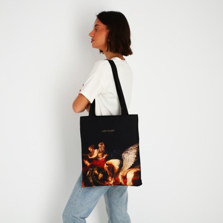 Bag Schoper Life is Art, 35x0.5x40 cm, Department without lightning, without lining, black-8