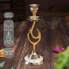 Candle with a pearl with mother -of -pearl bending 21cm