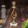 Candle with a pearl with mother -of -pearl bending 21cm