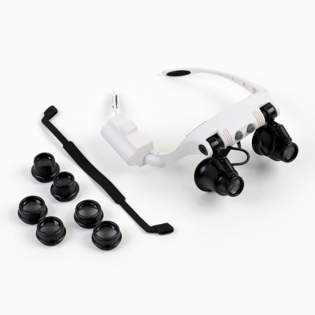 Binocular binocular lupa 10-25x, with backlight, 6 lenses included, 3 AAA