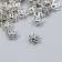 Decor hat for beads Metal "Flower-star" silver G034B503 0.9x1.1 cm