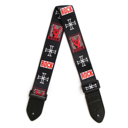 Music Life guitar belt, 60-117x5 cm, crosses-2