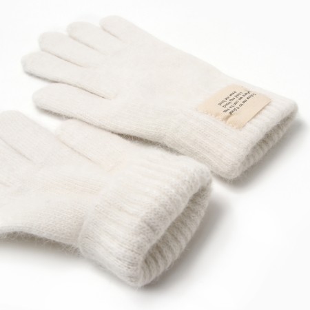 Women's gloves MIST with rabbit wool, rr 22 cm, col. lactic-6