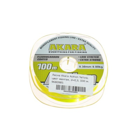 AKARA ACTION YILLOW FERENT, DIAMETH 0.3 mm, test 8.8 kg, 100 m, yellow