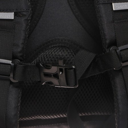 School backpack, 39 x 26 x 19 cm, Grizzly, ergonomic back, laptop department, black-7