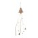 New Year's suspension with the backlight "Christmas tree" 11 × 67 cm, gold
