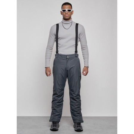 Semi-combinezone ski insulated male winter, size 48, dark gray color-4