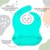Feeding set: bib, plate 2pcs, glass, devices, crumb I, turquoise
