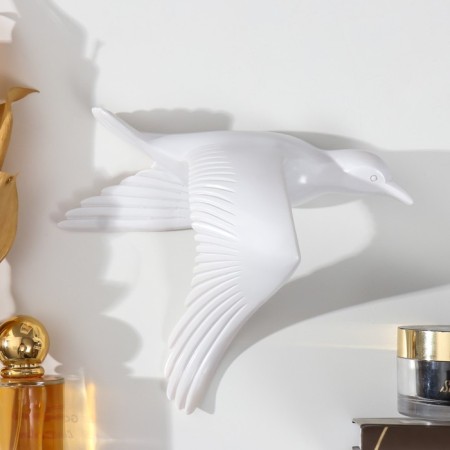 Souvenir Polystone Wall Decor "Seagull, Wings down" White 17.5x20 cm