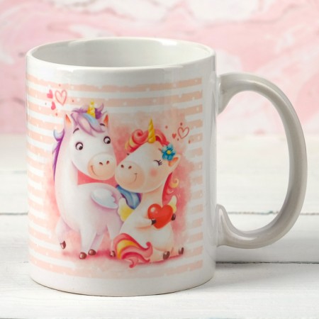 Sublimation "I love you" unicorns, 320 ml, with application-1