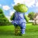 Garden figure "Frog - I love greens" 54x34cm