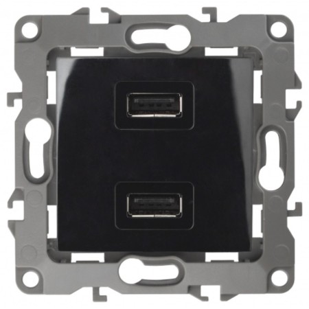 USB charger device, 230V/5V-2100MA, IP20, era12, black