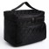 Cosmetic bag with a zipper, with a mirror, black color