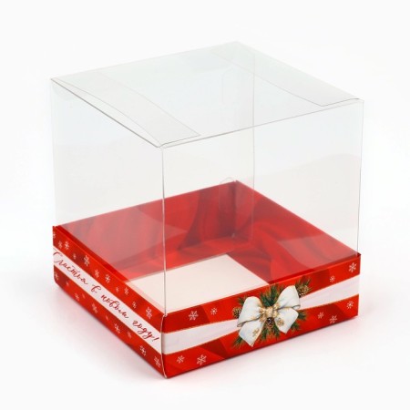 Box for confectionery "Happiness in the New Year", 10 x 10 x 10 cm, New Year-1