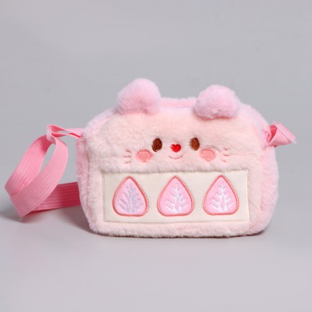 Children's "Bunny" bag, 18 cm, pink color