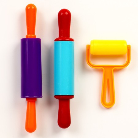 Set for modeling, roller, 2 rocks