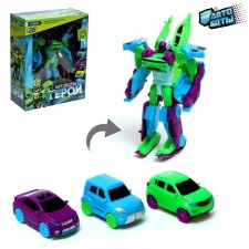 The Hero robot, transforms, assembled from 3 cars