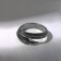 Ring "Feat" Trend, color black silver, dimensionless