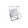 Table DQ TEASER NUT, 500*500*532, white marble, m/k black MDF