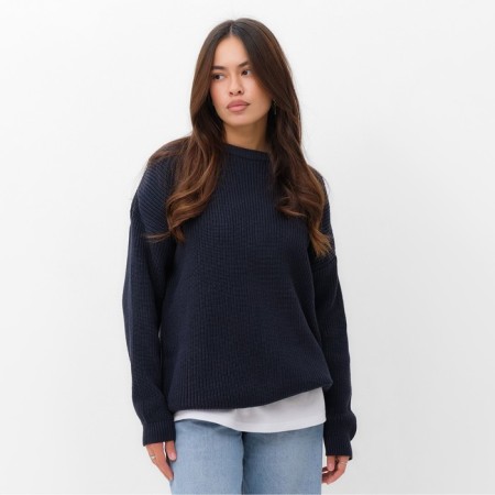 Jumper female MIST of large knit, blue, p. L (48-50)