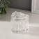Casket Glass "Gift Heart" Transparent 7.4x7.4x7.1 cm