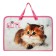 Folder with A4 handles, 340 x 245 x 40 mm, plastic, handles, ONICS PT-14 Cute Kitty