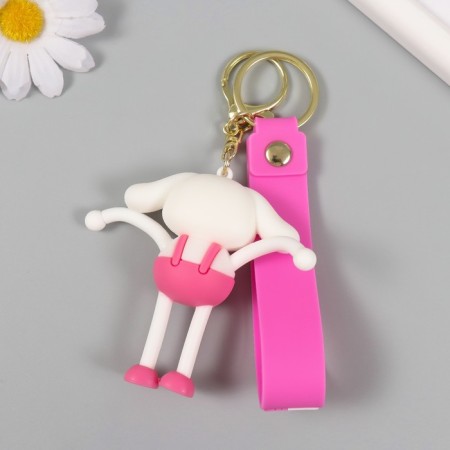 Trick rubber with a carbine, a “bunny” strap of arms and legs stretch out 2.7x6x7.8 cm-3