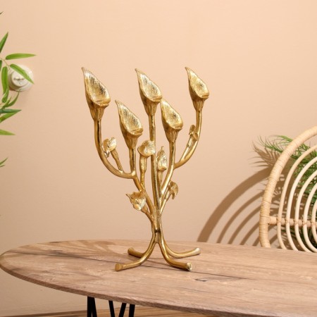 Summary for 5 candles "Flowers" aluminum 47x25x46 cm-2