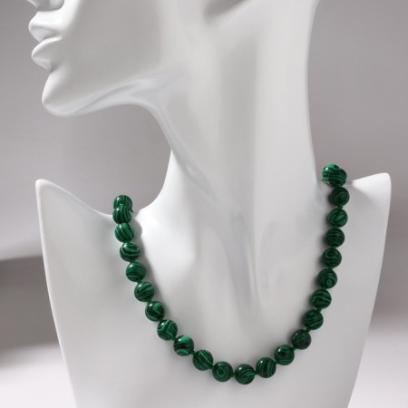 Beads ball No. 10 "Malachite, 60 cm-3