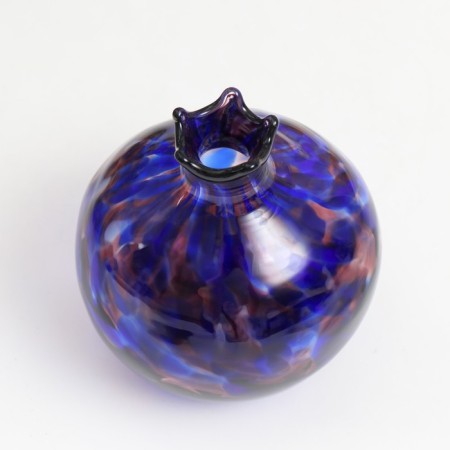 Vase "Grenat" 10 cm, blue-Margonsevaya-2