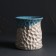Aroma lamp ceramics "Patterned abstraction" Blue 8.5x8.5x9.5 cm